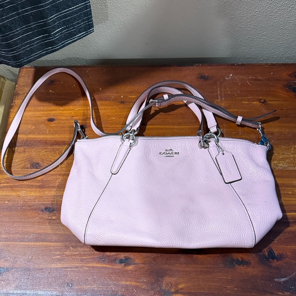 Coach Light Pink Leather Shoulder Bag